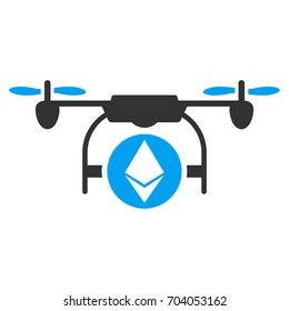 Ethereum Airdrone flat vector icon for application and web design.