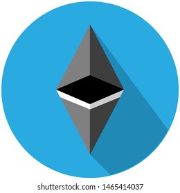 Ethereum Bagde Flat Vector Abstract Design illustration