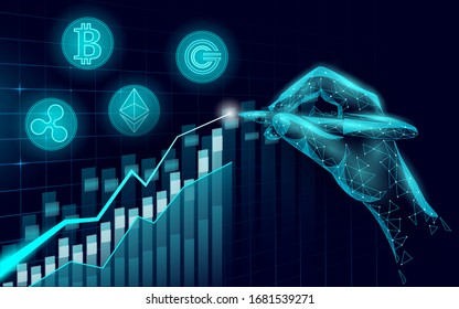 Ethereum Bitcoin Ripple moneda criptomoneda digital ganando ganancias. Pago en línea en Internet. Gran tecnología de intercambio de información. Ilustración abstracta del vector de pago electrónico en Internet