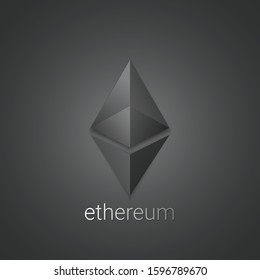 ethereum black and white of gradient background. cryptocurrency
payment background coccept.
