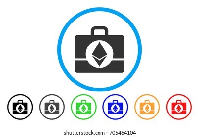 Ethereum Case flat vector pictogram for application and web design.