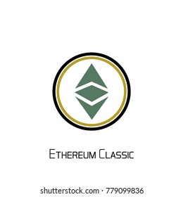 Ethereum Classic Coin Vector Icon