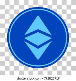 Ethereum Classic Coin vector icon. Illustration style is flat iconic symbol on a chess transparent background.