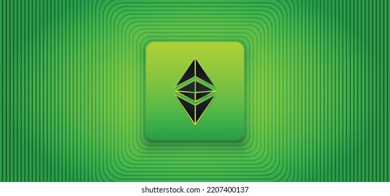 Ethereum Classic ETC crypto coin logo vector illustration banner and background template