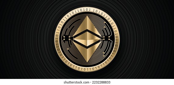 Ethereum Classic ETC cryptocurrency coin logo vector banner