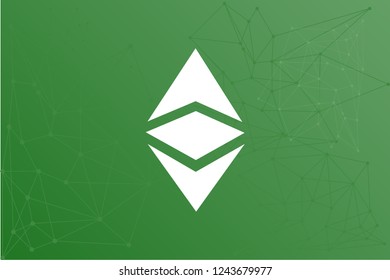 Ethereum Classic ETC cryptocurrency network vector illustration