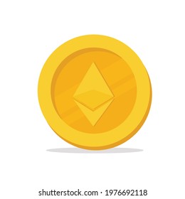 Ethereum Coin Simple Vector Illustration