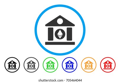 Ethereum Corporation Building flat vector pictograph for application and web design.