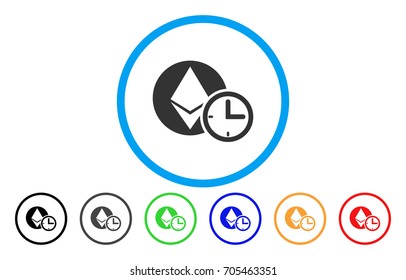 Ethereum Credit Time flat vector pictograph for application and web design.