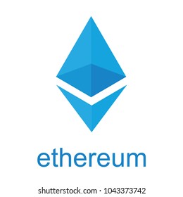 Ethereum cripto currency chrystal icon. Blockchain platform logo. Sign Ethereum .vector icon