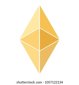 Ethereum criptocurrency icon, blockchain platform logo. 