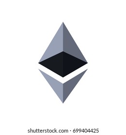 Ethereum crypto currency coin vector logo blockchain