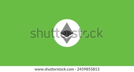 Ethereum Crypto Currency Design Vector Green Screen