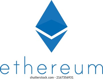 Ethereum crypto currency logo. Crypto coin symbol concept.