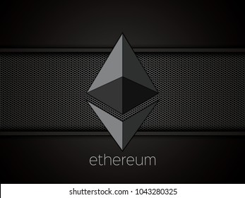 Ethereum Cryptocurrency background.Vector illustration.
