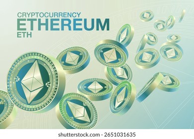 Criptomoeda Moeda Conceito Illustrator plana Vetor