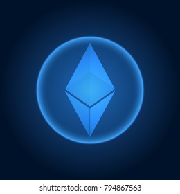 Ethereum cryptocurrency coin icon
