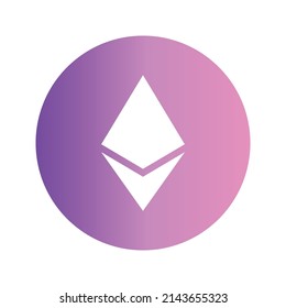 Ethereum Cryptocurrency coin icon. ETH coin symbol. Cryptocurrency vector icon. Flat Vector illustration - Vector