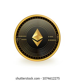 Ethereum Cryptocurrency Coin Isolated