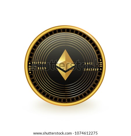 Ethereum Cryptocurrency Coin Isolated