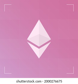 Ethereum criptocurrency color gradiente logotipo.