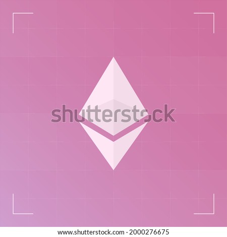Ethereum cryptocurrency colorful gradient logo.