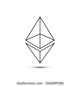 Ethereum cryptocurrency digital money. Flat vector illustration EPS 10.