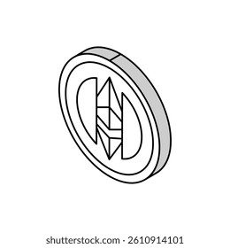 ethereum cryptocurrency isometric icon vector. ethereum cryptocurrency sign. isolated symbol illustration