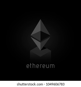 Ethereum. Cryptocurrency Ethereum logo. Cryptography modern money. Vector illustration