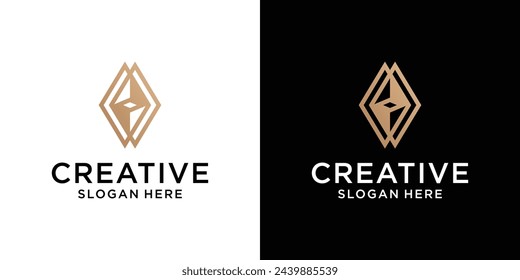 Ethereum cryptocurrency logo design vector