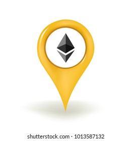 Ethereum Cryptocurrency Map Pin