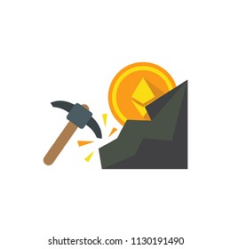 Ethereum Cryptocurrency Mining Icon