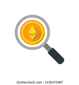 Ethereum Cryptocurrency Search Icon