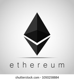 Ethereum cryptocurrency.Ethereum logo