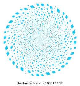 Ethereum Crystal twirl source. Element cluster combined from random ethereum crystal symbols. Vector illustration style is flat iconic symbols.