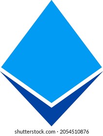 Ilustración vectorial de cristal etéreo. Ilustración plana de diseño icónico de cristal etéreo, aislado en un fondo blanco.