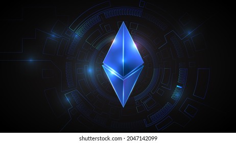 Ethereum , crytocurrency , bit coin , block chain background , digital ,technology 