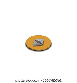 ícone de envelope etéreo design vetor isométrico 3d estilo criptomoeda conceito ilustração eps 10