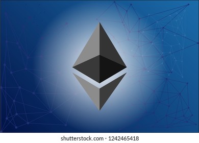 Ethereum ETH cryptocurrency network vector illustration