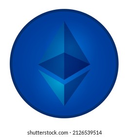 Ethereum-Symbol, Circle-Hintergrund, Vektorgrafik