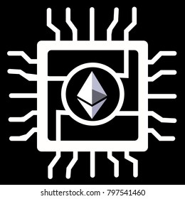 ethereum icon in computer CIP vector design