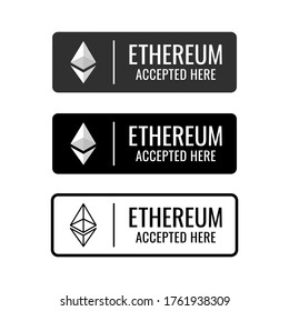 Ätherum-Symbol. Währung. Vektorgrafik. Konzept.