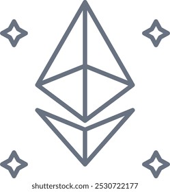 Ethereum icon design for personal commercial use