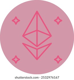 Ethereum icon design for personal commercial use