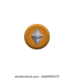 ethereum Symbol Design Vektor isometrische 3D-Stil Kryptowährung Konzept Illustration eps 10