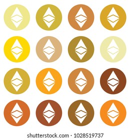 ethereum icon in different gold color