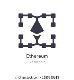 ethereum icon. isolated ethereum icon vector illustration from blockchain collection. editable sing symbol can be use for web site and mobile app