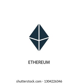 ethereum icon. Simple element illustration. ethereum concept symbol design. Can be used for web and mobile.