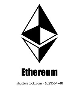 Ethereum icon. Simple illustration of ethereum vector icon for web