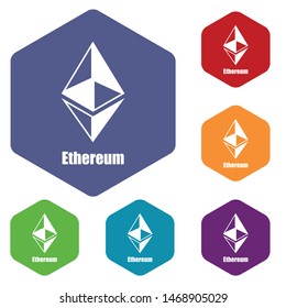 Ethereum icon. Simple illustration of ethereum vector icon for web